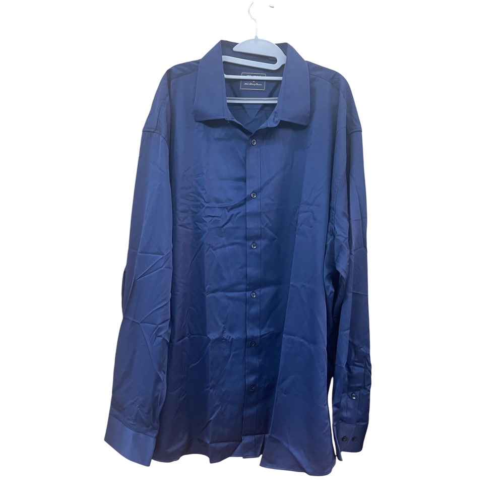 Flex Mens Luxury Collection Royal Blue Button Up Shirt 4XL Old Money Luxury
